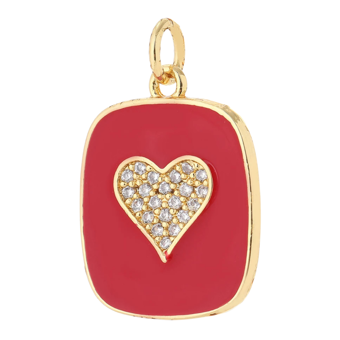 Block Heart Charm