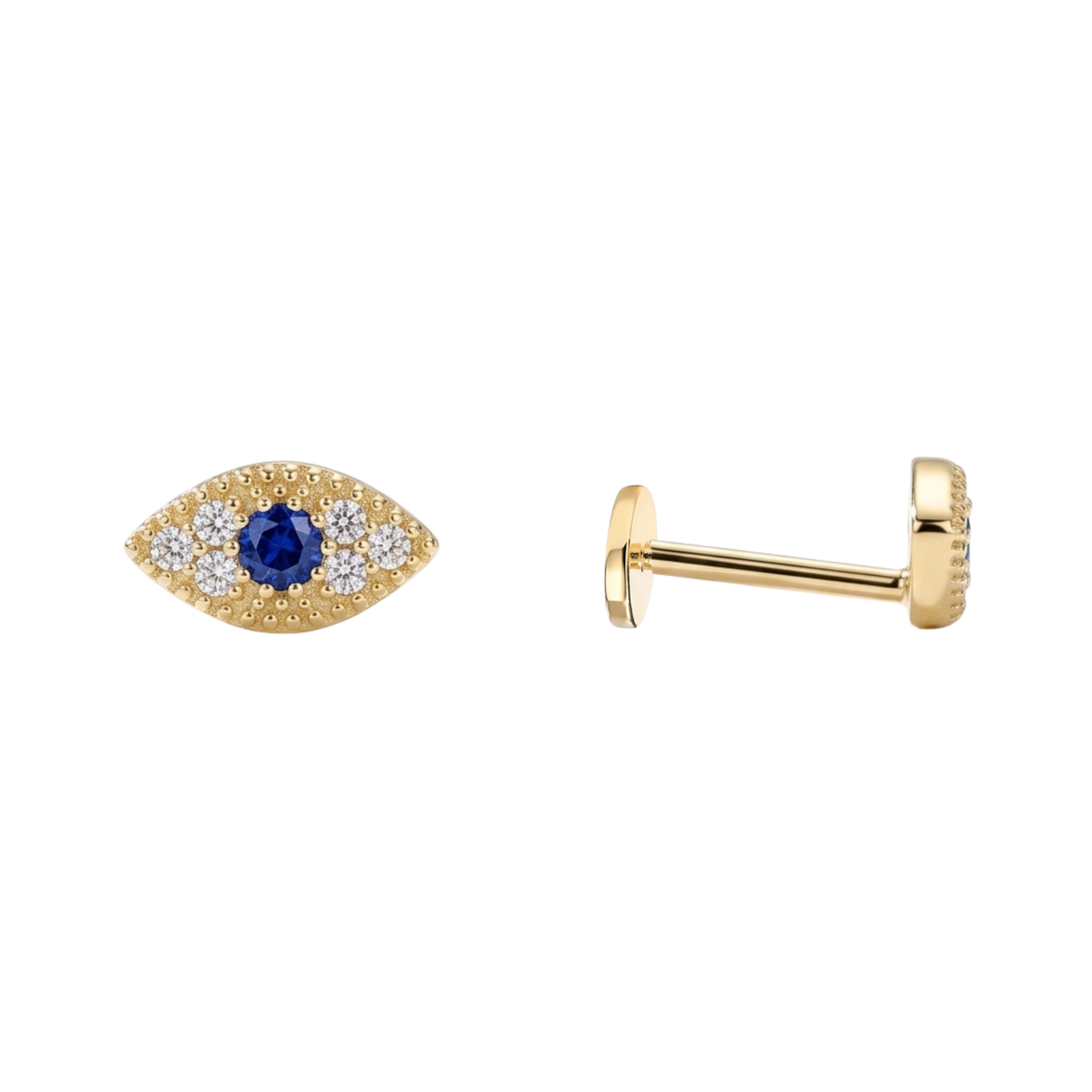 Flat Evil Eye Piercing