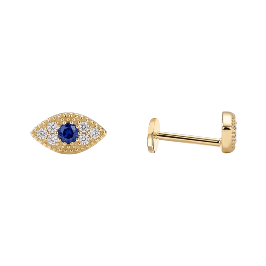 Flat Evil Eye Piercing