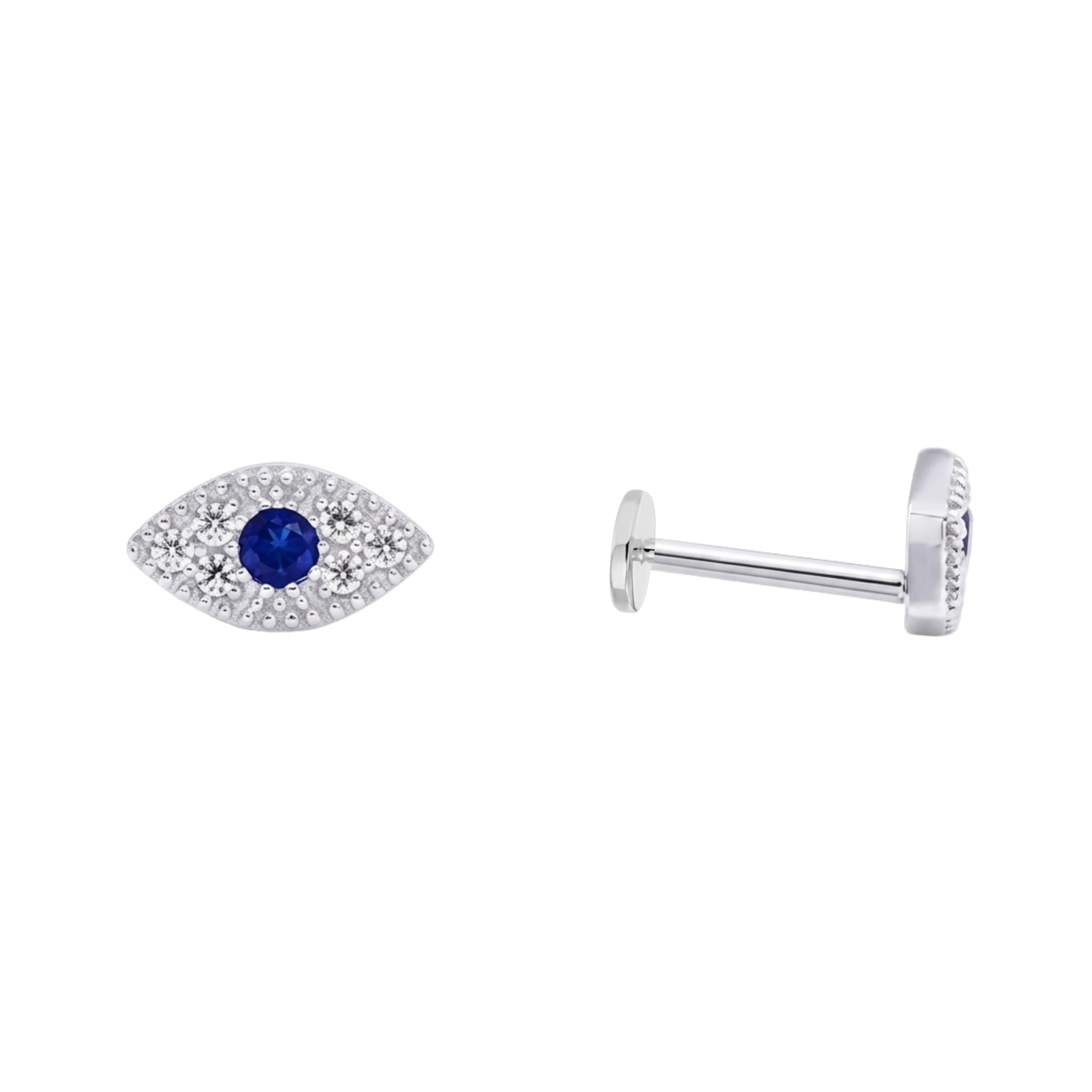 Flat Evil Eye Piercing