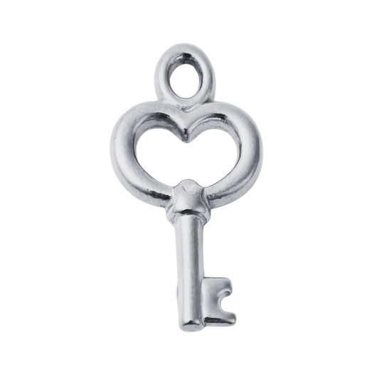 Heart Key Charm
