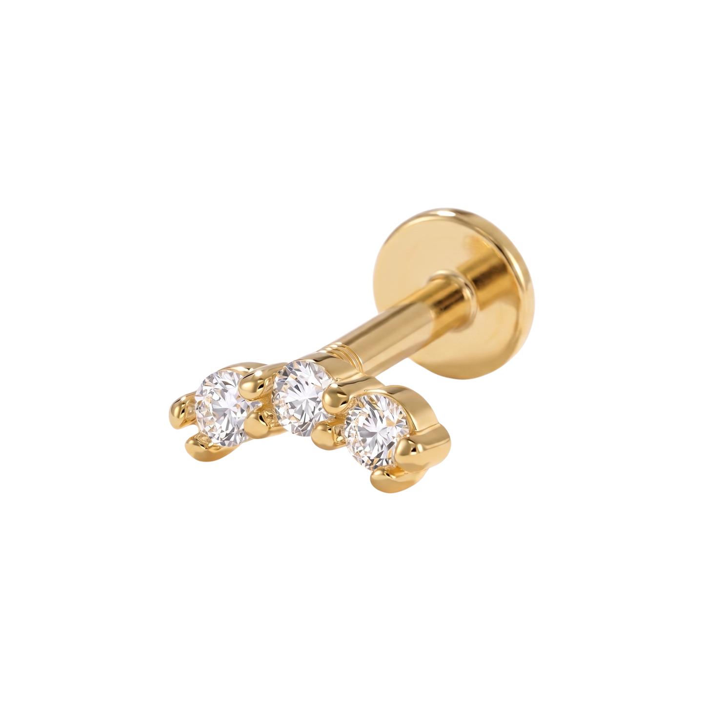Curved Trinity Piercing